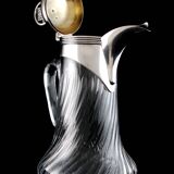 Leitão & irmão - carafe in solid silver and crystal from the art deco period