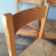Set de 4 chaises estampillées design bois et paille epoque 1960/70