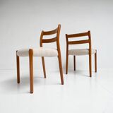 Set re upholstered Model 84 chairs by Niels Otto Møller, 1960s