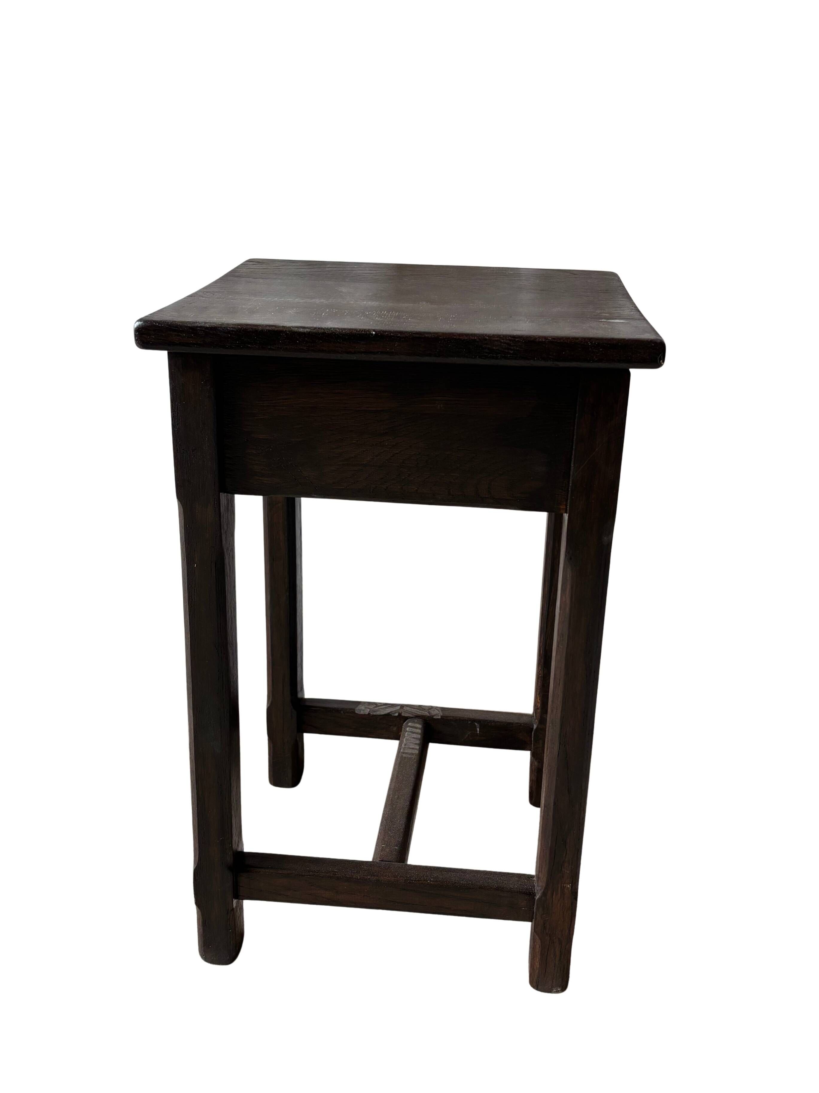 Wooden side table with secret storage