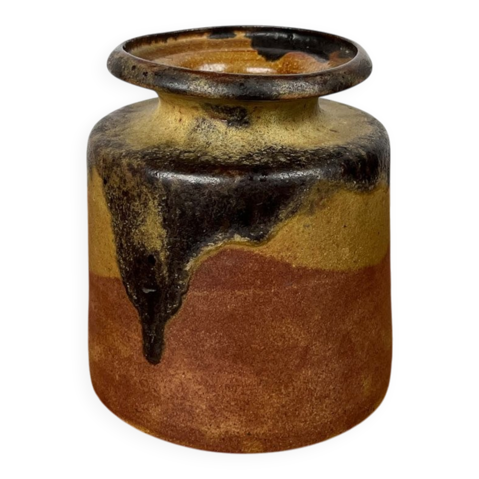 Vase en céramique de studio allemand de style mid-century moderne par Luise Duncker, années 1960.