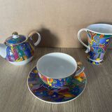 Teapot and cups "So French" decor of the galleon