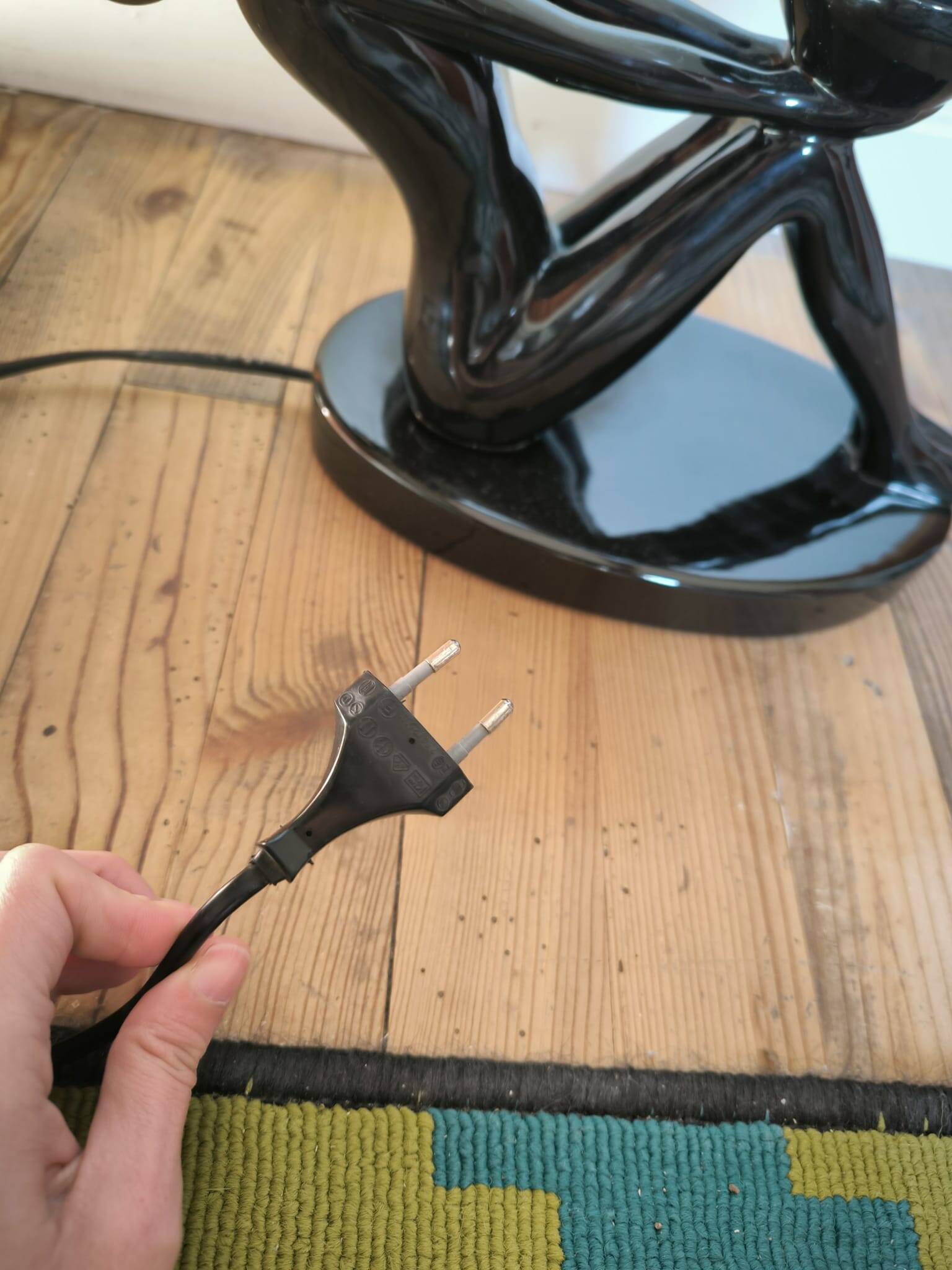 Lampe vintage opaline style art déco