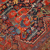 Handmade Oriental antique carpet 149cm x 195cm 1840s