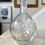 Chiseled crystal carafe