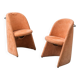 Pair of folding fabric armchairs from the 1970s, vintage modernism