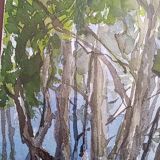 Pascale Rigat-Esselin (born 1952) - Watercolor - 35,5 x 26 cm - undergrowth, signed