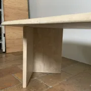 Travertine coffee table