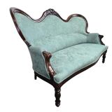 Mint blue vintage baroque canapé
