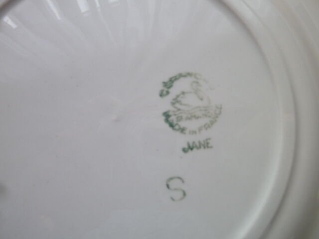 6 Earthenware dessert plates from St Amand Céranor Model Jane