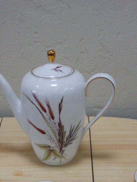 Service has coffee porcelain patterns vintage 1960 corn cobs