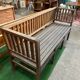 Colonial-style teak bench
