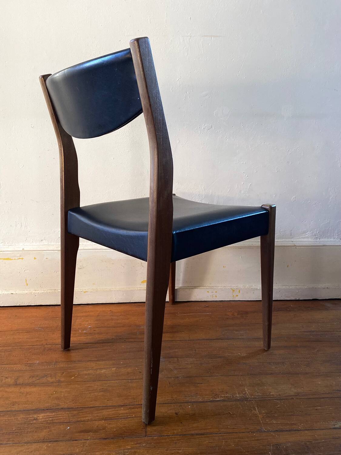 Set of six Scandinavian chairs in vintage teak 1960