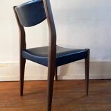 Set of six Scandinavian chairs in vintage teak 1960