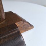 1950s turned wood table lamp