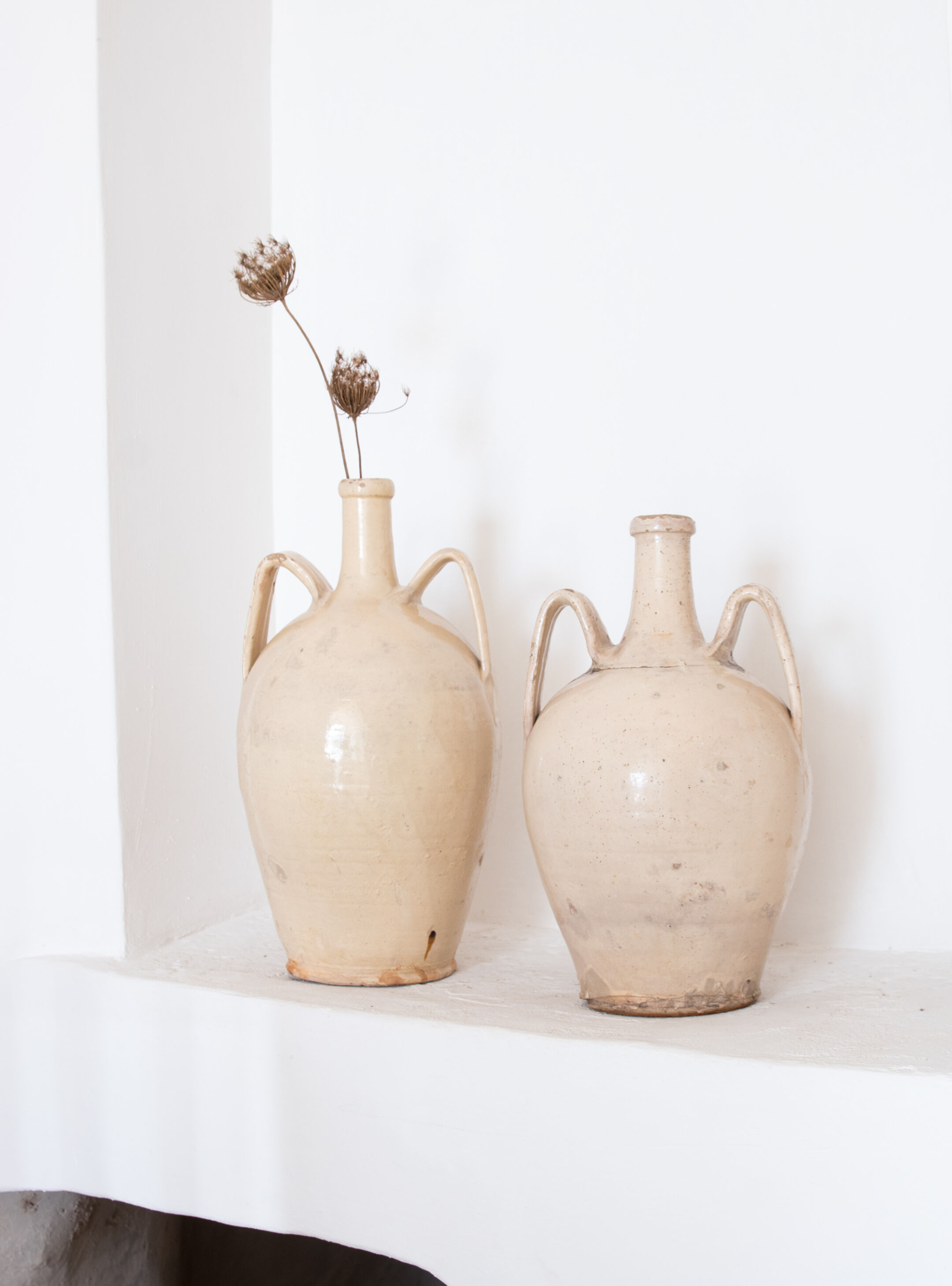 Antique White Ceramic Vase