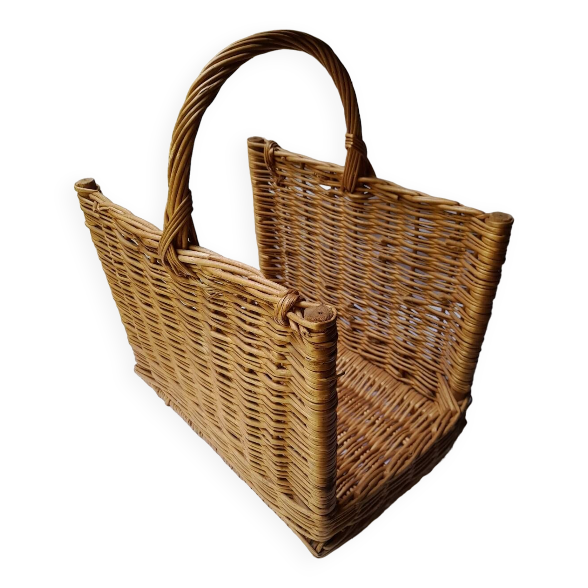 Panier rotin pour bois,niche, couture...