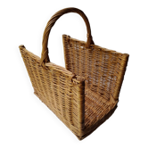 Rattan basket for wood, niche, sewing...