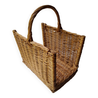 Rattan basket for wood, niche, sewing...