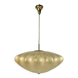 Lampe suspendue en forme de cocon OVNI du milieu du siècle avec laiton dans le style d'Achille Castiglioni, années 1960