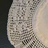 Antique coasters lined with art crochet