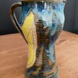 Signed ceramic carafe pitcher