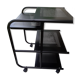Black metal dessert 4 tablets on wheels