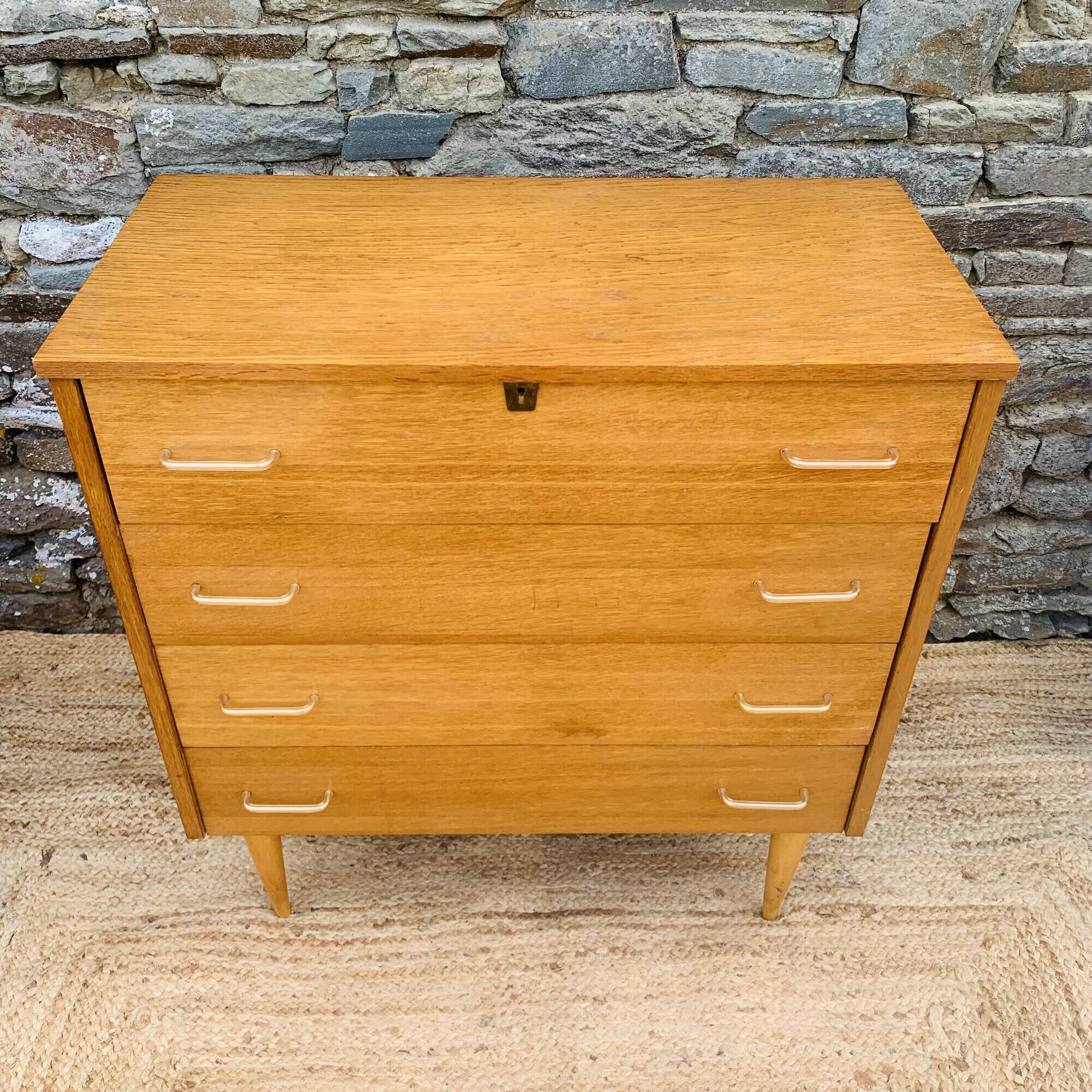 Vintage chest of drawers with 4 drawers – 1960s/70s