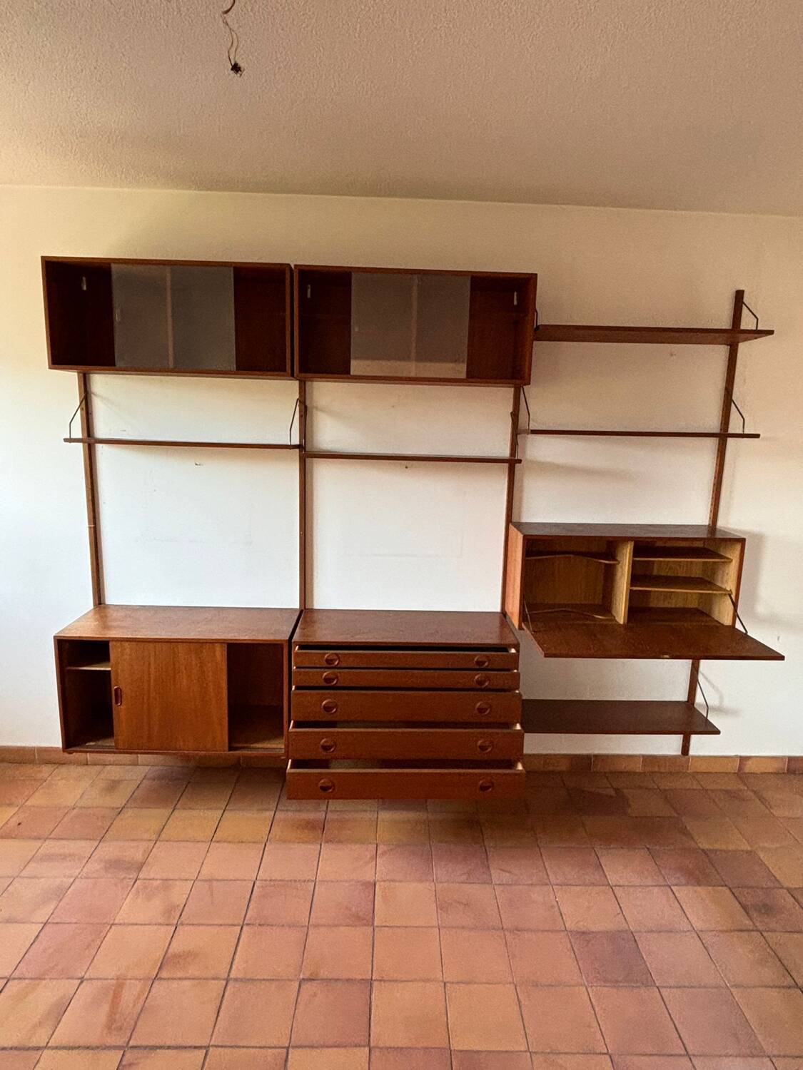Étagère scandinave en teck modulable