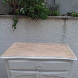 Small buffet, reimagined storage unit in beige.