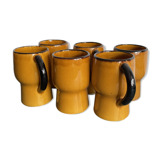 Tasses mugs vintages Vallauris Claude Paci