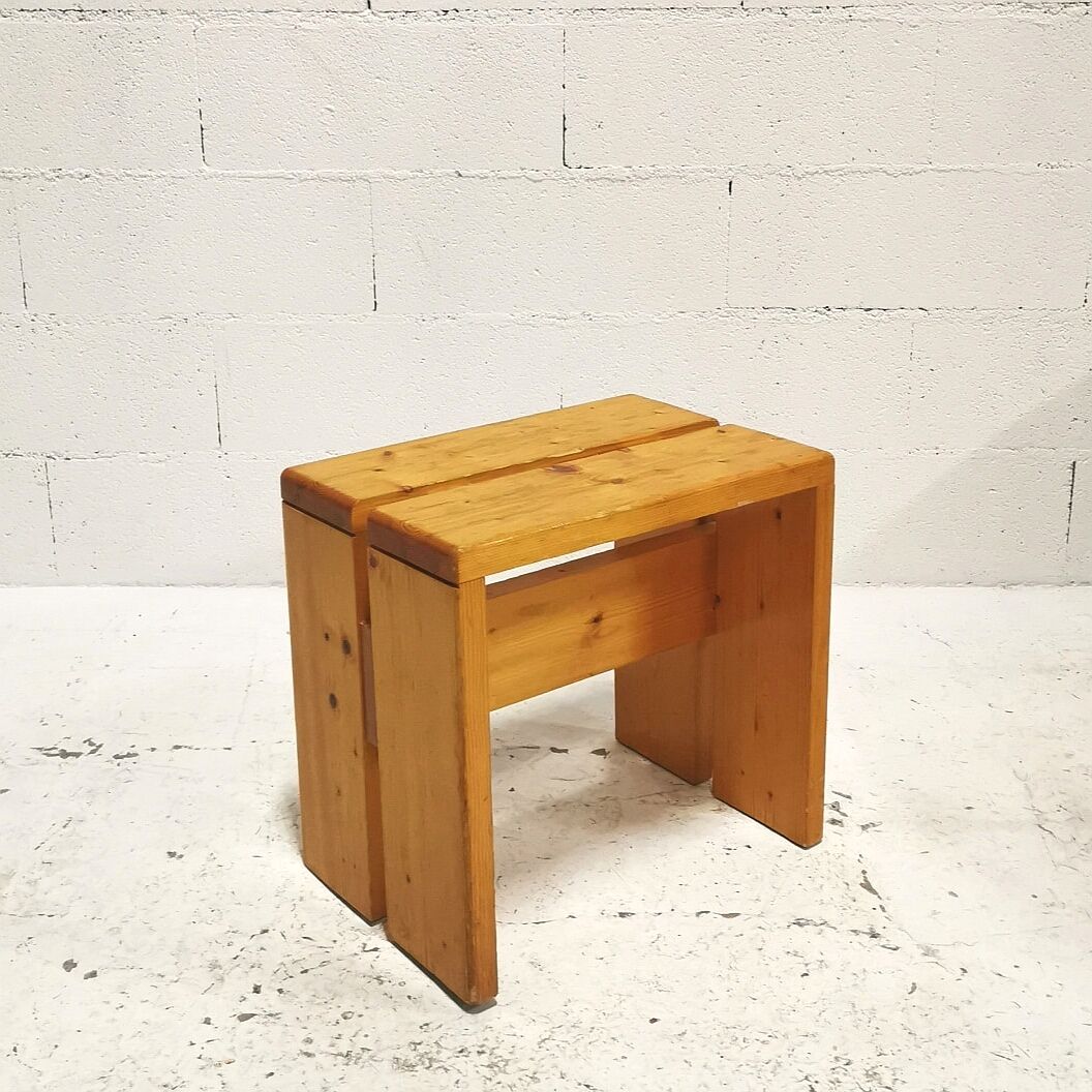 Stool " Les Arcs " by Charlotte Perriand, 1960