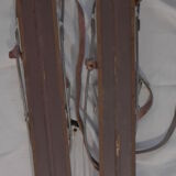 Pair of old skis wooden