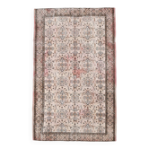 Tapis Vintage en laine classique à bordure marron rose, 5x9 nuances, 168x268Cm