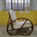 Fauteuil rotin 1960