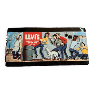 Vintage Levis advertising metal plaque