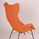 Mid-Century Orange Armchair attributed to Miroslav Navratil, 1960s