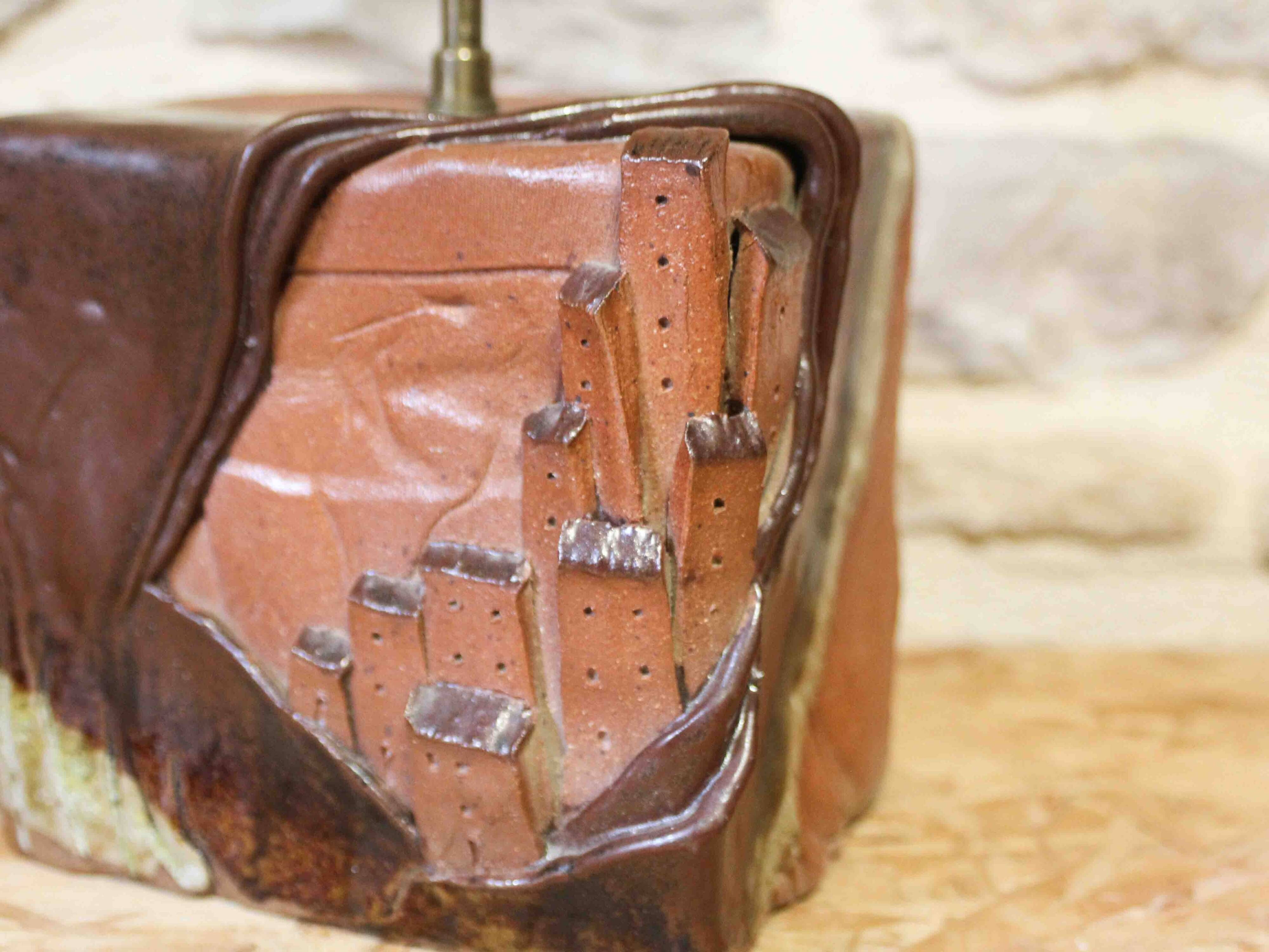 Lamp base in stoneware - Alain Fichot - La Margelle