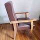 Paire de fauteuils moleskine marron