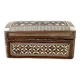 Mother-of-pearl jewelry box with velvet interior