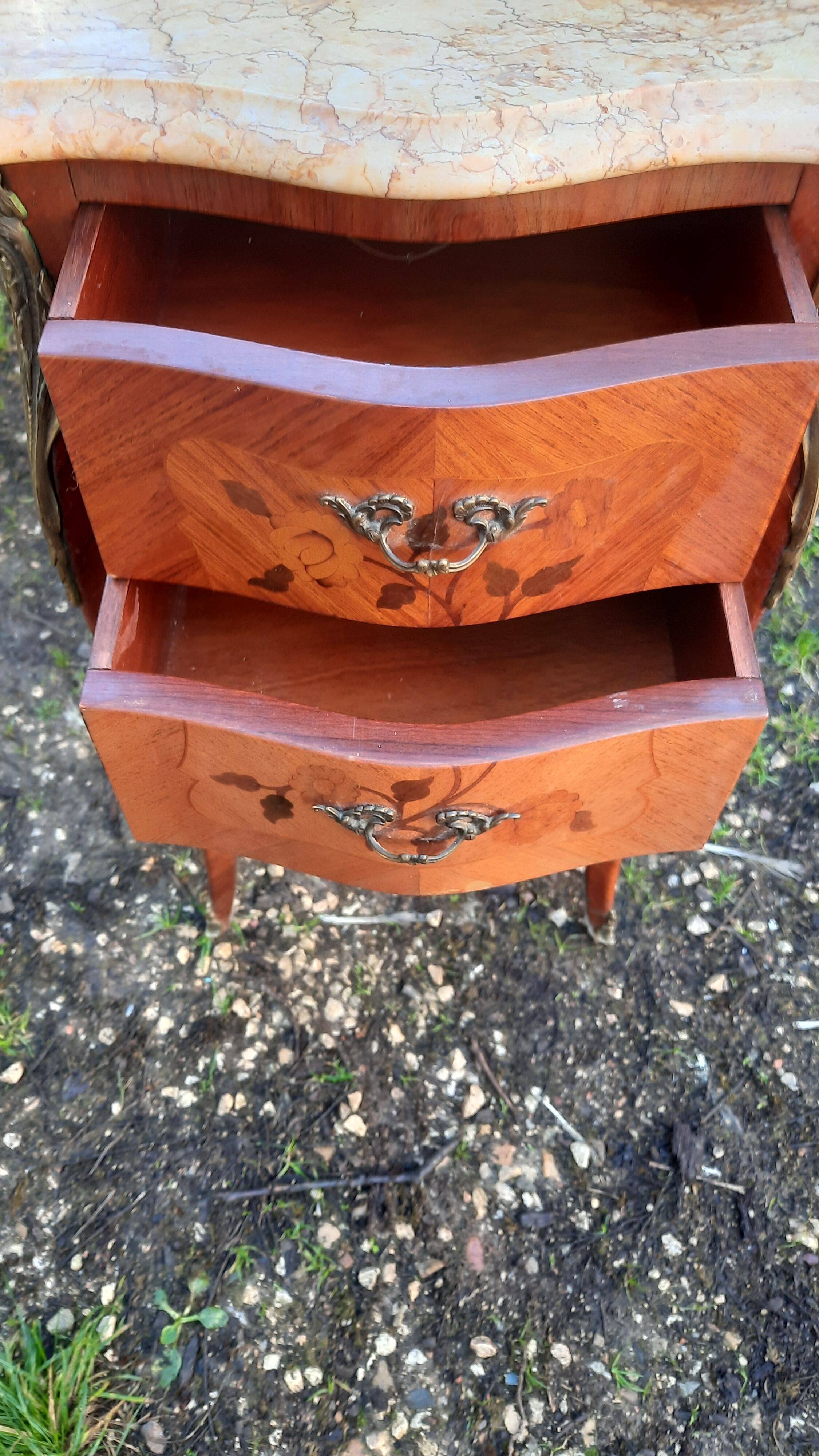 Pair of bedside rocaille style