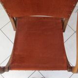 Fauteuil pliant ancien en bois