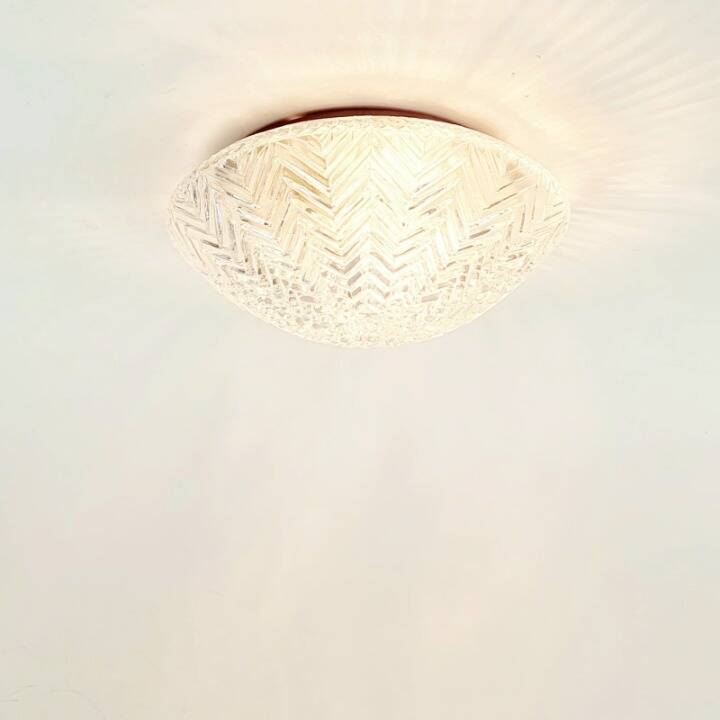 Mid-Century/Art Deco Geometric Glass Ceiling Light from Limburg, 1970s