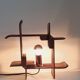 Solid teak design lamp