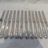 12 fruit knives 950 silver Minerva Louis XVI style wheat ear Turron