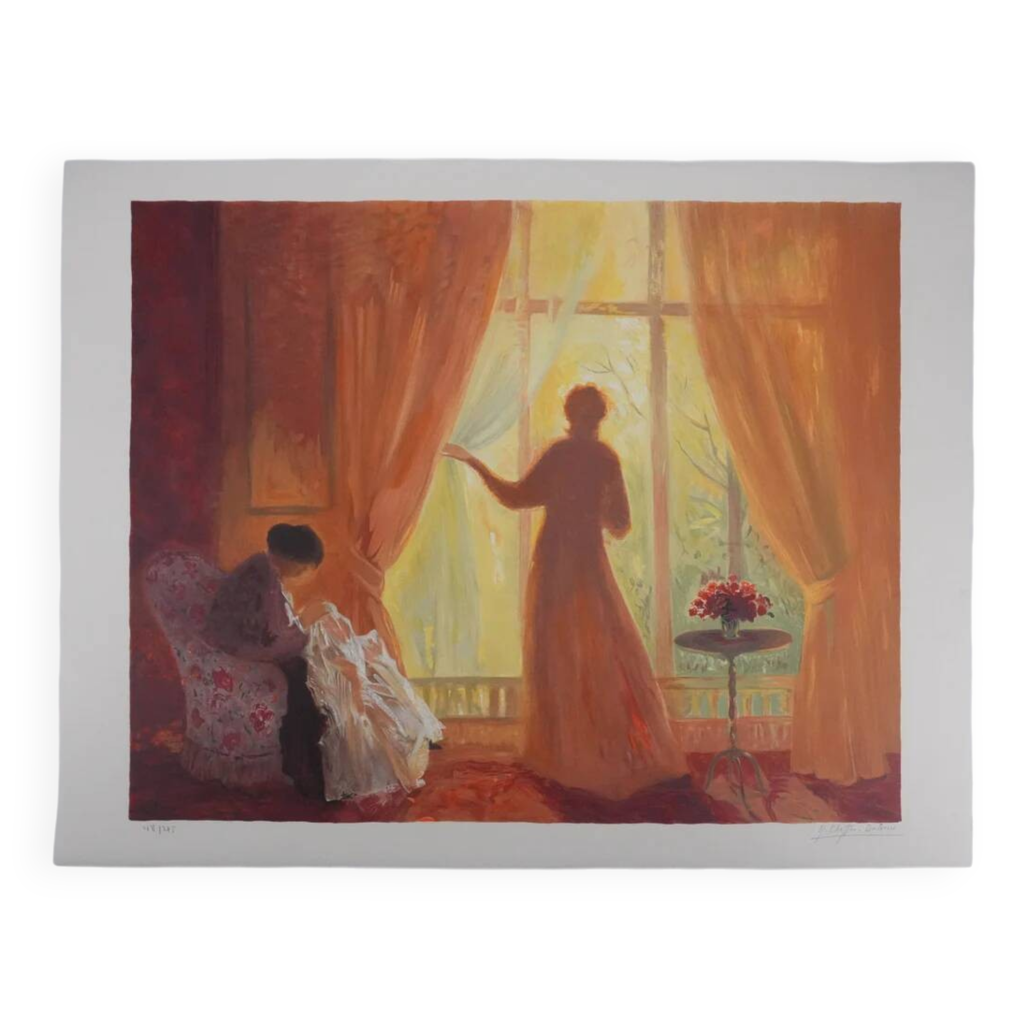 Yvonne CHEFFER DELOUIS: Orange Interior, original signed lithograph