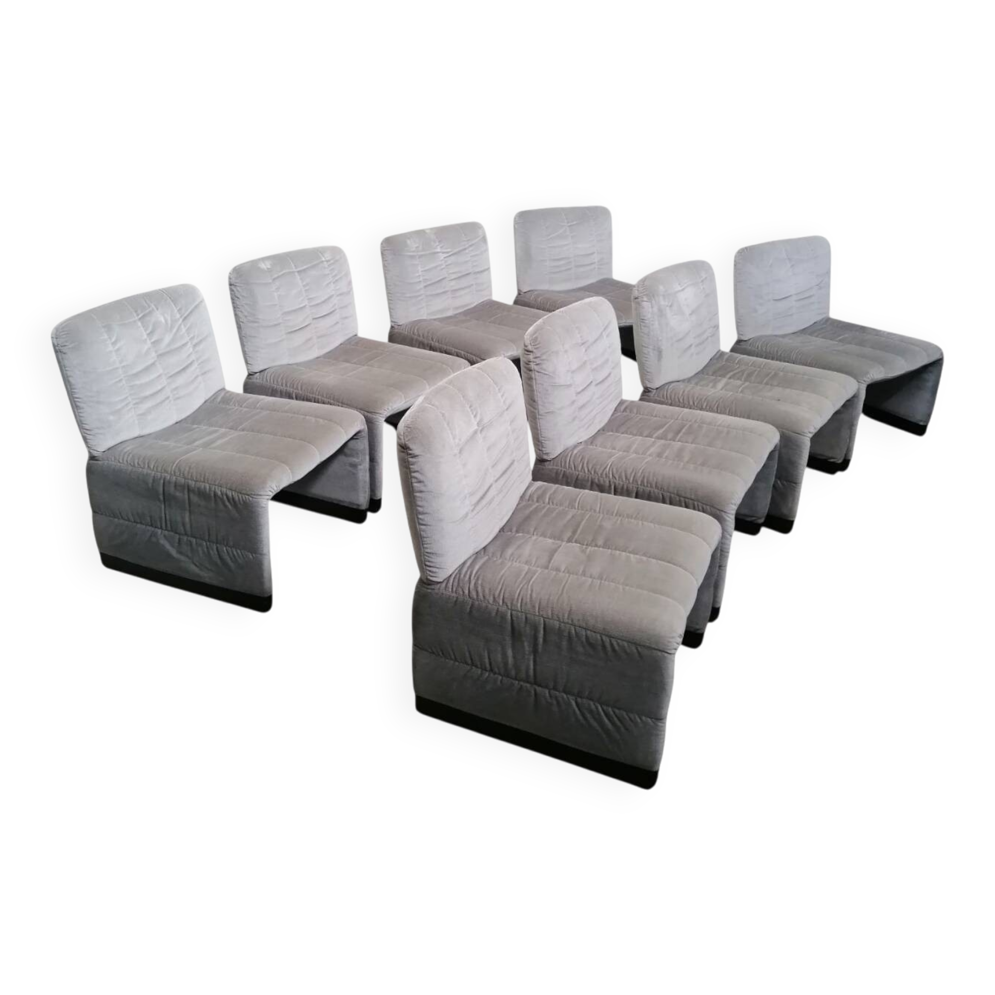 8 poltrone Alky Style di Giancarlo Piretti, anni '70