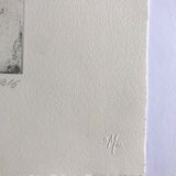Nicole Bouharmont, Serres et jardin des plantes. pointe sèche signée au crayon