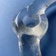 Pukeberg Scandinavian vintage glass candle holder from the 70s - large model