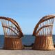 Pair of wicker armchairs, France, 20th century